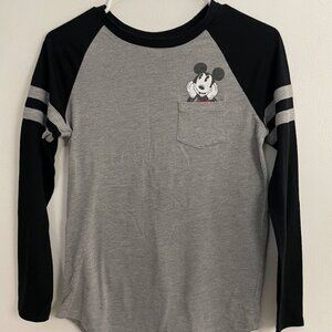 Disney Mickey Mouse Long-Sleeve Baseball Tee - Size Small - For a good cause!
